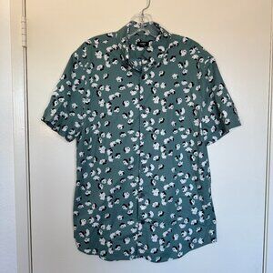Express Men's Soft Wash Short Sleeve Button Up Size Medium